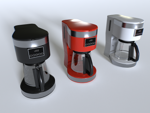 Coffee Machine set 3 3D 모델