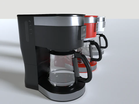 Kaffeemaschinen-Set 3 3D Modell