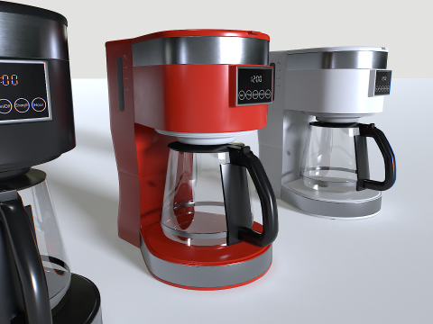 Coffee Machine set 3 3D Model