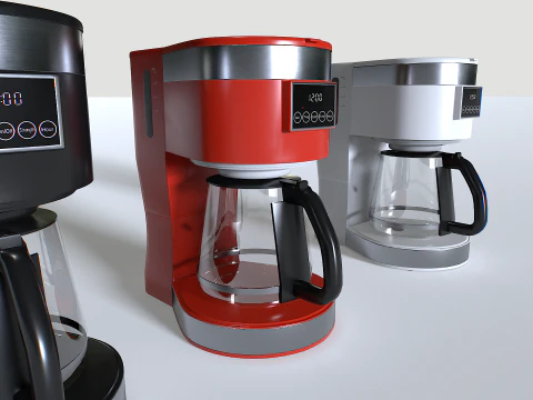 Kaffeemaschinen-Set 3 3D Modell