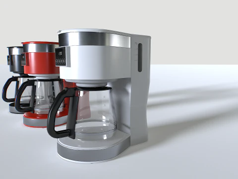 Kaffeemaschinen-Set 3 3D Modell