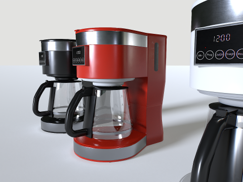 Coffee Machine set 3 3D Model