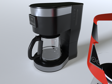 Coffee Machine set 3 3D Model
