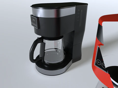Kaffeemaschinen-Set 3 3D Modell