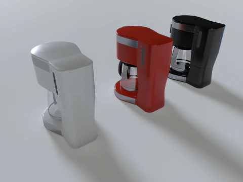 Kaffeemaschinen-Set 3 3D Modell