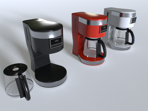 Coffee Machine set 3 3D Model