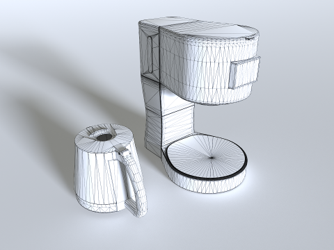 Coffee Machine set 3 3D Model