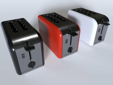 Toaster set 1 3D 모델