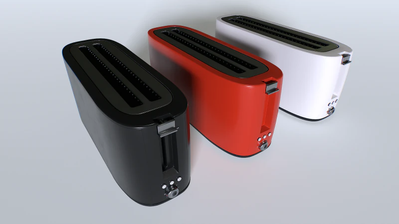 Toaster set 2 3D Model .c4d .max .obj .3ds .fbx .stl .blend 