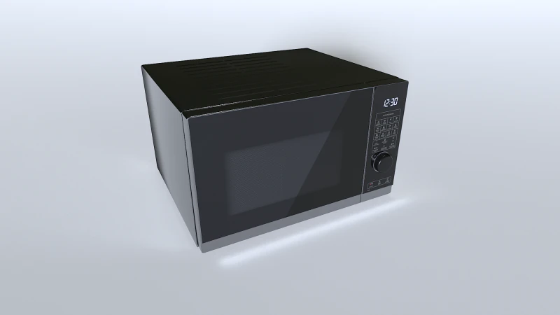 Microwave 1 3D Model .c4d .max .obj .3ds .fbx .stl .blend 