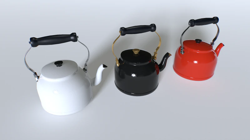 Kettle teapot pack 1 3D Model .c4d .max .obj .3ds .fbx .stl .blend