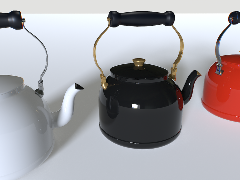 Kettle teapot pack 1 3D Model