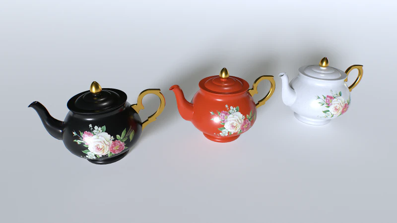 Teapot Pack 2 3D Model .c4d .max .obj .3ds .fbx .stl .blend 