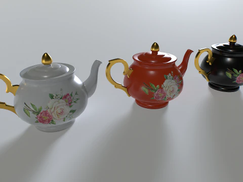 Teapot Pack 2 3D Model