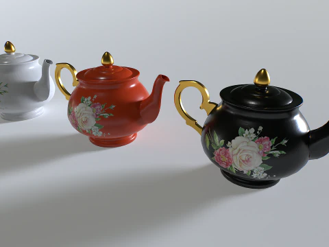 Teapot Pack 2 3D Model