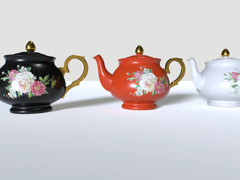 Teapot Pack 2 3D Model