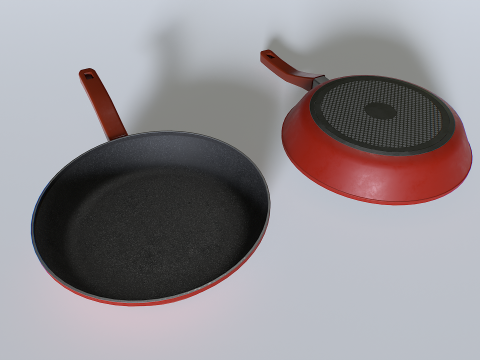 Frying pans set 1 3D 모델