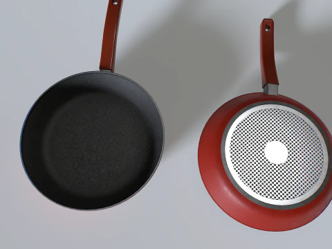 Frying pans set 1 3D Model
