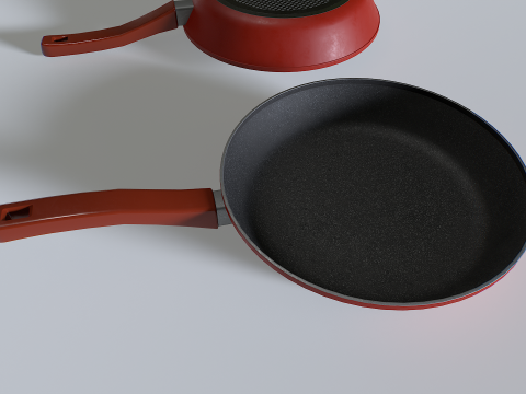 Frying pans set 1 3D 모델