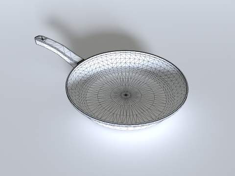 Frying pans set 1 3D 모델