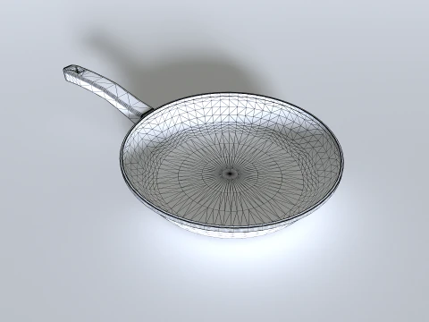 Frying pans set 1 3D Model