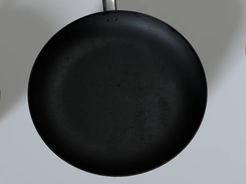 Frying pans set 3 3D Model