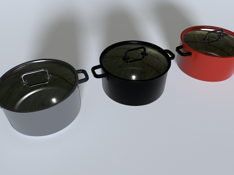Cooking pot set 1 3D 모델