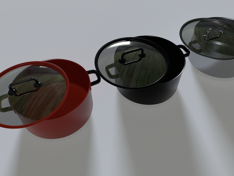 Cooking pot set 1 Modelo 3D
