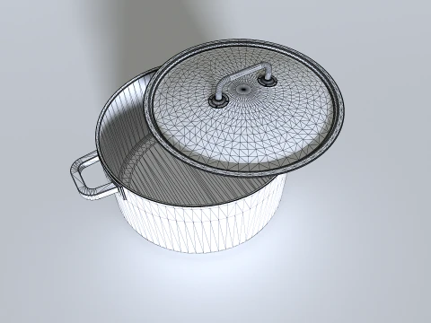 Cooking pot set 1 3D Model