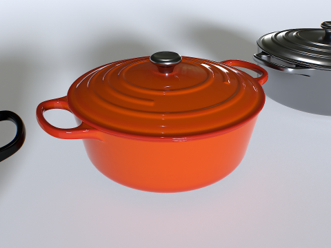 Cooking pot set 2 3D Model