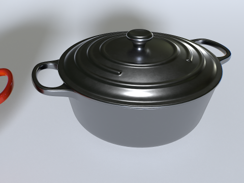Cooking pot set 2 3D Model