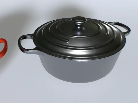 Cooking pot set 2 3D Model