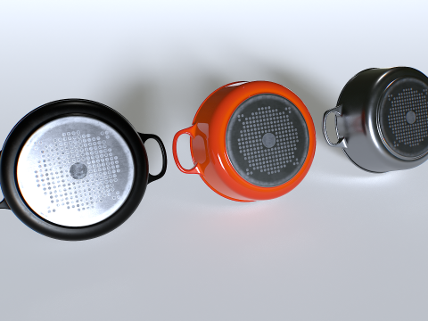 Cooking pot set 2 3D Model