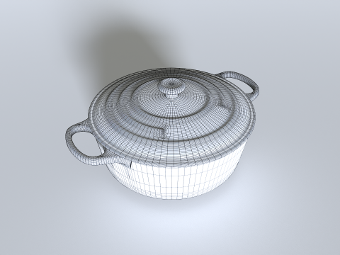 Cooking pot set 2 3D Model