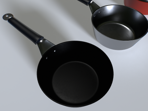 Cooking pot set 3 3D Модель