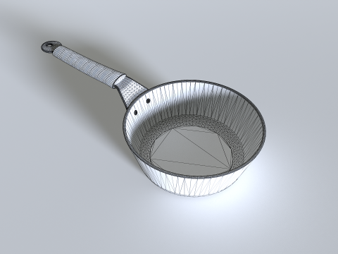 Cooking pot set 3 3D Модель