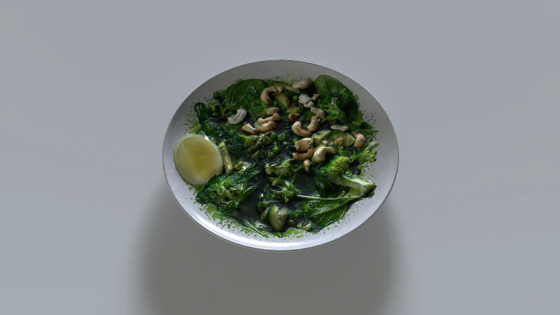 Food In a plate 1 3D Model .c4d .max .obj .3ds .fbx .stl .blend 