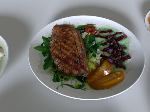 Food In a plate pack 2 3D Model