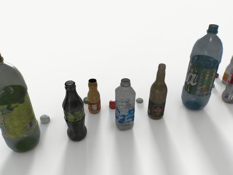 Plastic bottles trash junk Modèle 3D