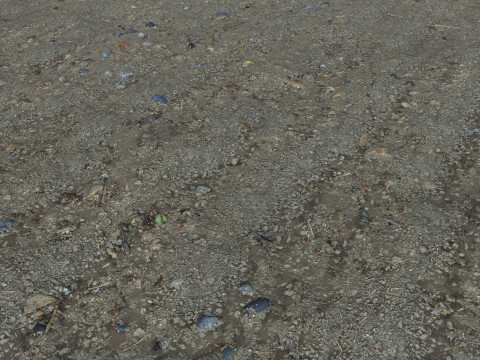 Muddy terrain and puddles 4 PBR CG テクスチャ