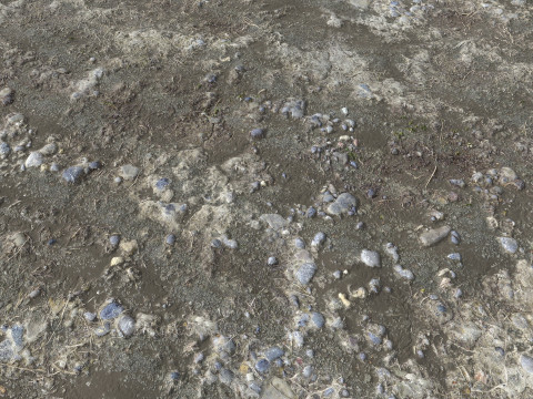 Muddy terrain and puddles 4 PBR CG テクスチャ