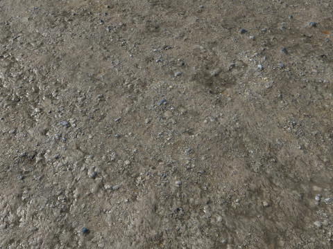 Muddy terrain and puddles 4 PBR CG テクスチャ