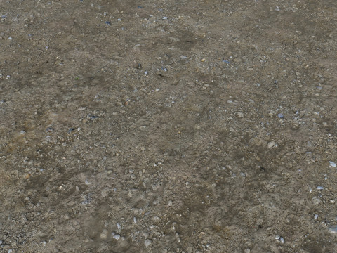 Muddy terrain and puddles 4 PBR CG テクスチャ