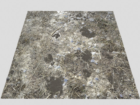 Muddy terrain and puddles 4 PBR CG テクスチャ