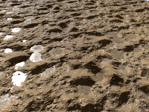 Muddy Terrain and Puddles 5 PBR CG テクスチャ