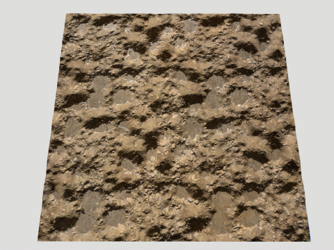 Muddy Terrain and Puddles 5 PBR CG テクスチャ