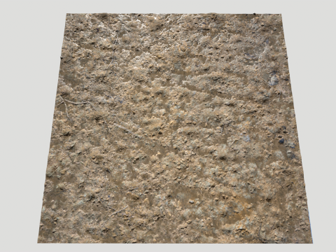 Muddy Terrain and Puddles 5 PBR CG テクスチャ