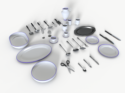 Kitchenware set 1 3D Model