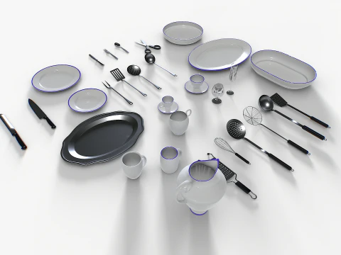 Conjunto de utens&iacute;lios de cozinha 1 Modelo 3D