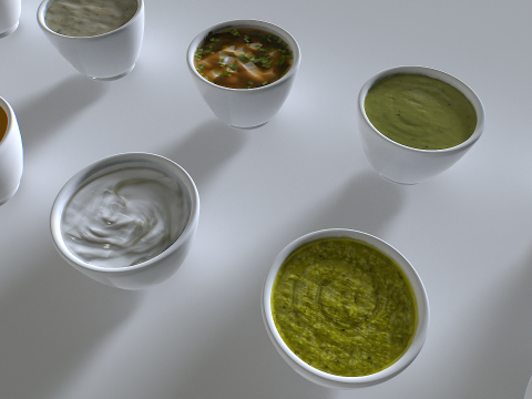 Food In a plate sauces pack 3Dモデル